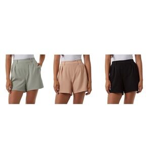 32Degrees Size XXL Cool Pull On Women's Casual Shorts Black, Peach, Green Bundle
